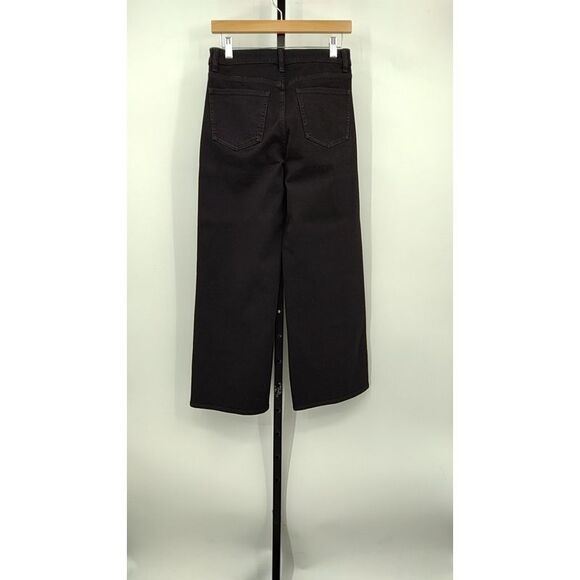 Quince Women Bella Stretch Wide Leg Jeans Black Pants 27 - Picture 2 of 3